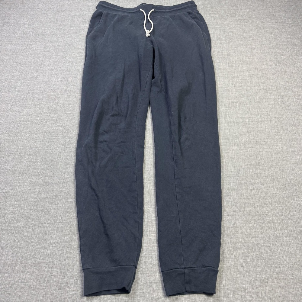 MATE Jogger Pants Womens S Blue 100% Cotton French Terry Pockets Slim Activewear